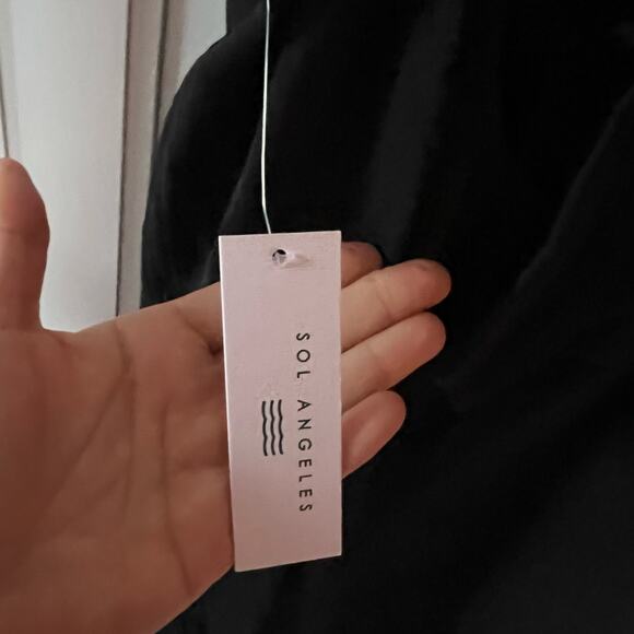 NWT Sole Los Angeles Joni Cotton Gauze Maxi Dress Black SZ XS/S - Picture 8 of 10